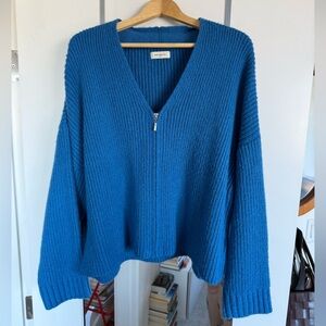 James Street Co Mohair Zip-up